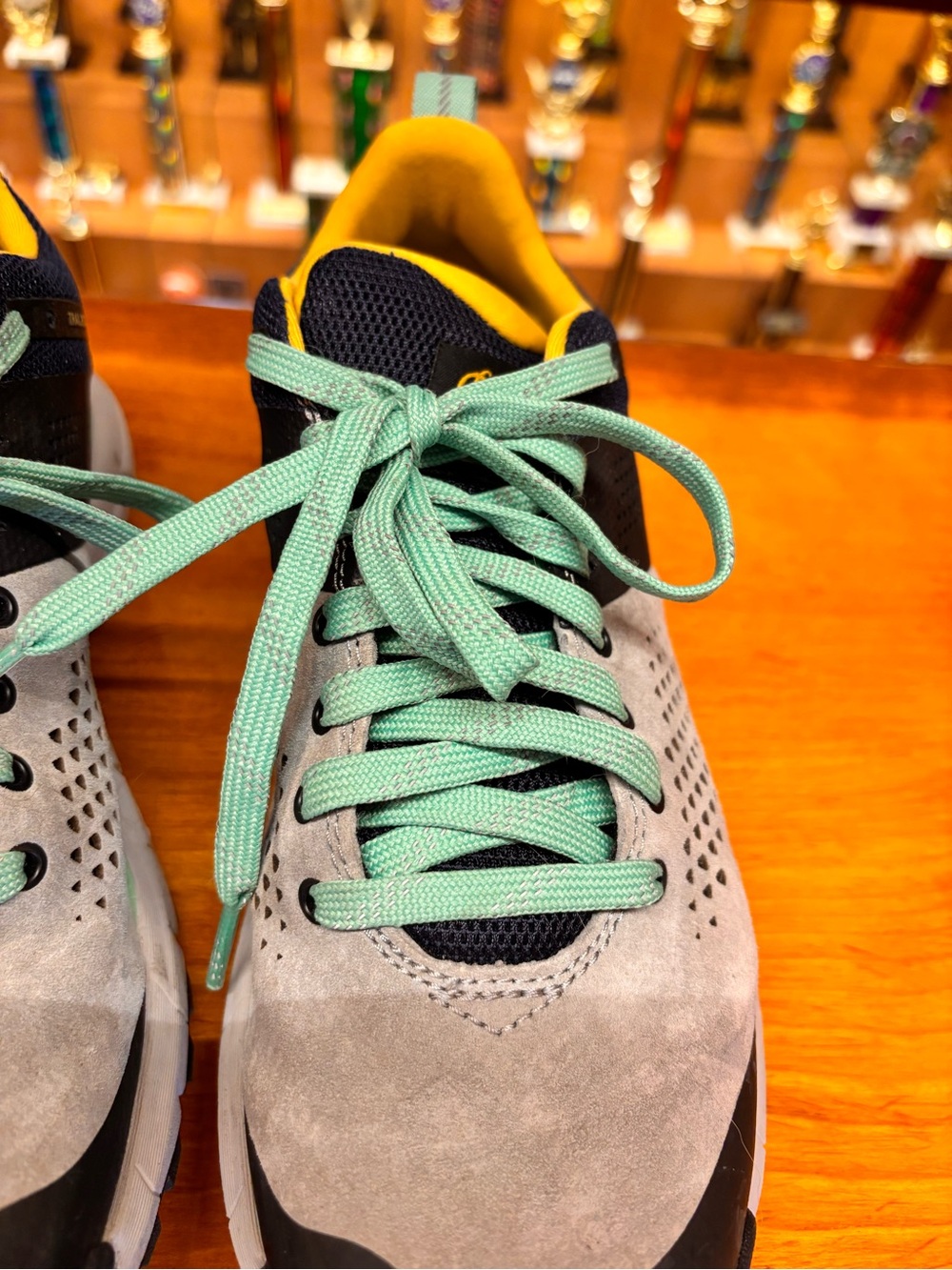 Woman’s Danner Trail 2650 Suede Hiking Sneakers in Gray & Teal - Picture 10 of 13